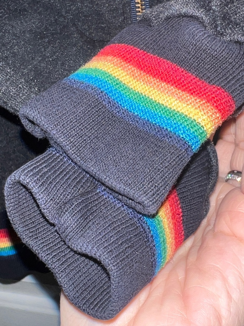 Aviator Nation -Medium- rainbow cuff hoodie - Picture 5 of 5
